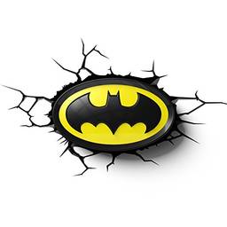 Luminária Logo Batman, 3D Light FX, Amarelo