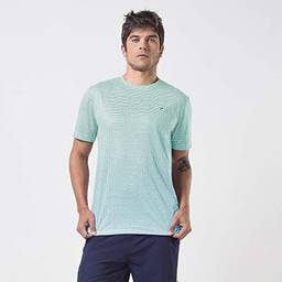 Camiseta Aztec Box Net, Fila, Masculino, Verde Claro/Azul Petroleo, G