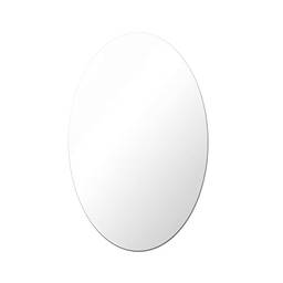 Cigooxm Espelho adesivo de parede em forma oval Espelho decorativo decalques de parede removíveis DIY decorações para casa para entrada quarto banheiro 27 * 17 cm