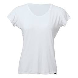 Camiseta C/Recorte Basico, She, Feminino, Branco, M