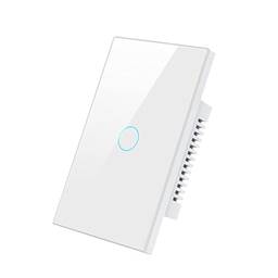 MIUCDA Interruptor Inteligente de Touch Luz Sem Neutra 4x2 RF433MHz Wi-Fi para Smart Life Tuya App Trabalhe com Alexa Google Home?1 Botões Branco?