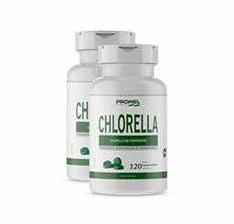 Kit Com 2 Chlorella 120 Comprimidos de 1000mg Promel