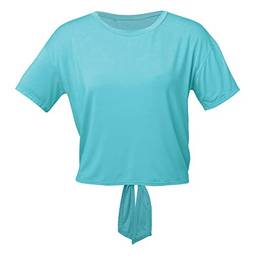 Camiseta Mod C/Abert E Amarr Costas Yoga, She, Feminino, Azul Turquesa Escuro, GG