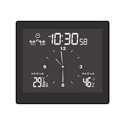 Relógio Digital Exibição de Temperatura e Uade Relógio de Parede Impermeável Termômetro Interno com Tela LCD Limite Superior/Inferior Alarme Contagem Regressiva Função de Despertador para Casa de