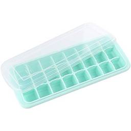 Honorall Bandeja de cubos de gelo de silicone Recipiente de molde de cubos de gelo Cubos congelados 24 compartimentos com tampa para barras