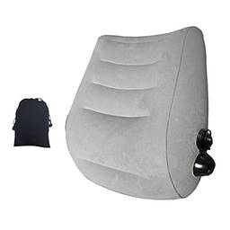 DOITOOL Almofada de suporte lombar, cadeira de escritório inflável, almofada para as costas, encosto ortopédico, suporte inferior para assento de carro, cadeira de rodas