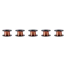 5 rolos 0.1 mm de diâmetro Fio esmaltado de cobre Fio de enrolamento de cobre Fio de reparação esmaltado 15m de comprimento, Natural