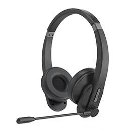 mewmewcat Fones de ouvido Bluetooth OY632 com microfone Fone de ouvido sem fio com cancelamento de ruído Fone de ouvido montado em fone de ouvido para telefones celulares PC tablet home office