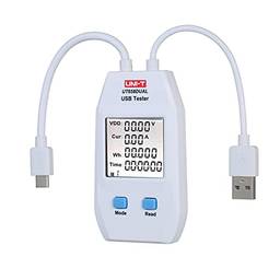 Cigooxm USB Medidor de energia LCD USB Tester Detector Voltímetro Amperímetro Digital Power ty Tester (UT658-Dual)