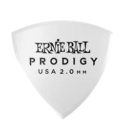 Ernie Ball Palhetas de guitarra Prodigy White Shield de 2,0 mm (P09337)