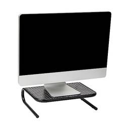 Mind Reader Suporte de monitor de metal, elevador de monitor para computador, laptop, mesa, iMac, preto