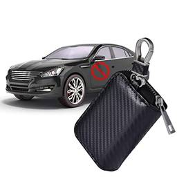 Bolsa Faraday para chaves de carro, bolsa de bloqueio de sinal de chave de carro, bolsa bloqueadora RFID para segurança de carro, protetor anti-roubo de entrada remota inteligente
