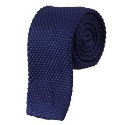 DYNWAVE Gravata Masculina Malha Gravata Sólida Tricô 146cm, Azul escuro, como descrito