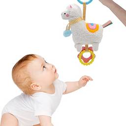 3 Pcs Bebês Pelúcia Chocalhos Brinquedos 0-6 Meses - Alpaca Plush Toy Bebês Mordedores Brinquedos Para Bebês 3-12 Meses,Brinquedo de desenvolvimento precoce sensorial para agarrar as mãos, A2/b2