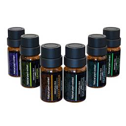Miaoao Conjunto de óleos essenciais naturais 6PCS 10ML óleo de aromaterapia essencial solúvel em água para umidificador difusor de óleo