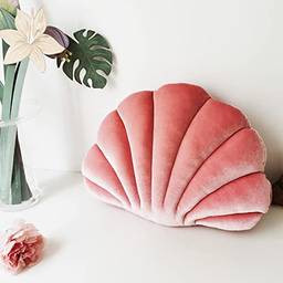 Fay Bless Almofadas de concha para sofá, almofadas de cama para ambientes externos com concha do mar decorativas para móveis de pátio Princesa do mar (rosa, M)