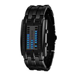 Strachey Couple Watch Relógio de Pulso Eletrônico Digital Cool Display LED de Tempo/Calendário Pulseiras de Pulso 30M Impermeável Relógio Esportivo Feminino Masculino Estudantes de Moda Relógios