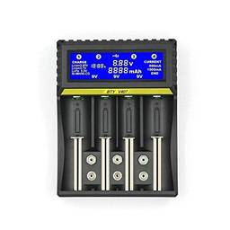 Lianai Carregador de bateria multifuncional 18650 bateria de íon de lítio níquel metal hidreto níquel cádmio AA AAA 9V carregador de bateria inteligente com display LCD