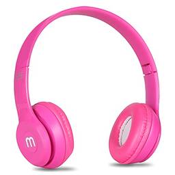 Fone de Ouvido com Microfone Fio P2 Headphone Estéreo Dobrável para Celular PC e Notebook (Rosa)
