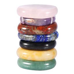 7 PeçAs De Cristal Fino Natural Pedra Curativa Pedras Coloridas Irregulares Sete Chakras Fatia De Energia