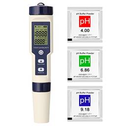 5 em 1 medidor de teste combinado multi-parâmetro profissional PH/EC/TDS/salinidade/termômetro testador multifuncional digital testador de qualidade da água