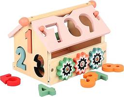 Brinquedos de madeira GKPLY para meninos e meninas de 1 ano, Brinquedos Montessori Sorting & Contando Blocos Atividades do Jogo Cubos Matemática Presentes de Desenvolvimento para Habilidades Motor