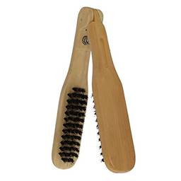 Alisador de cabelo,Alisador de cabelo Escova de madeira para salão de cabeleireiro Pente antiestático de escova dupla