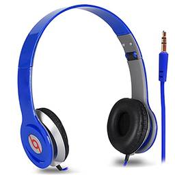 Fone De Ouvido Headphone Estéreo Com Fio P2 Portátil Dobrável para Celular Pc Notebook Tablet (Azul)