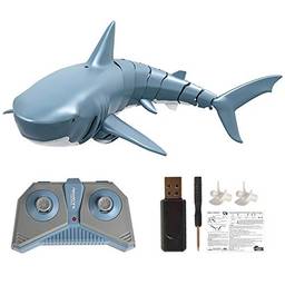 CIADAZ Mini brinquedo de controle remoto tubarão rc brinquedo de natação brinquedo subaquático rc barco elétrico corrida barco barco brinquedo paródia