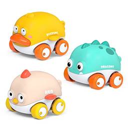 Brinquedos de carro de animais para menino de 1 2 3 anos, pacote de 3 brinquedos de carro Brinquedos de banho Presentes de menino de 1 ano Brinquedos de criança de 1 a 2 anos Brinquedos de bebê de 12