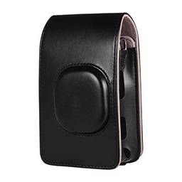 JIEBA Capa de câmera instantânea tamanho compacto, bolsa de couro PU com alça de ombro compatível com Fujifilm Fuji Instax Mini LiPlay
