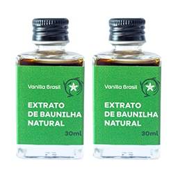 Kit 2 Extratos De Baunilha Natural Vanilla Brasil 30 Ml Zero Açúcar
