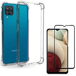 Kit Capa Anti Impacto para Samsung Galaxy M12 + Película de Vidro 3D Full Cover Proteção Total Tela [FIT IT]
