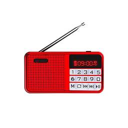 Rádio portátil de bolso com melhor recepção de bateria AM FM e vida útil mais longa. Rádio AM FM player com display LCD alimentado por 3 pilhas AA,