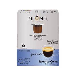 Cápsulas de Café Aroma Espresso Crema Aroma Selezione,Compatível com Nespresso, Contém 10 Cápsulas
