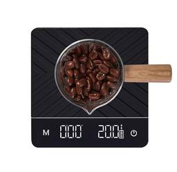 Balança de Café Digital com Temporizador Automático 5 kg/0,1 g de Precisão para Pour-Over Drip e Espresso Café (Preto)
