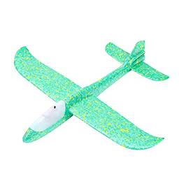 49x47cm Planador Avião de luminiscente para O Vôo Ao Ar Livre de de mão,Modelo de Avião para Crianças Jogando Espuma Planador Avião,Xiaomu