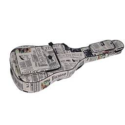 Qudai Resistente à água 600D Oxford pano jornal Estilo dobro costurado acolchoado cintas Gig Bag Guitarra Maleta para 40Inchs Violão Folk clássico VG
