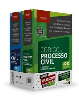 Combo TN - Código Civil e Código Processo Civil - 14ª Edição 2022