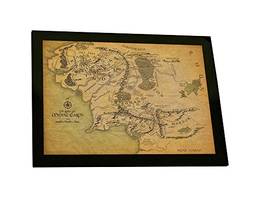 Quadro Decorativo Senhor Dos Aneis Tolkien Mapa Terra Media