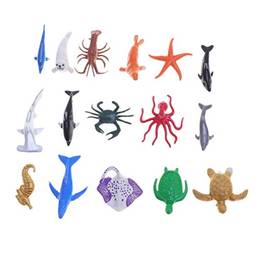 Toyvian 16 Peças de Animais Marinhos Do Oceano Mini-Figuras de Animais Marinhos Subaquáticos Realistas Sob O Brinquedo da Vida Do Mar para Crianças Crianças Brinquedos para Festas de