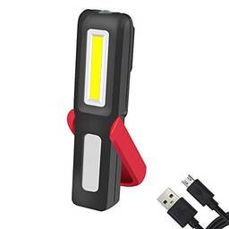 USB recarregável COB LEDs luz de trabalho com base magnética lanterna portátil luzes da noite ao ar livre gancho de suspensão ao ar livre luz