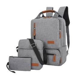 Mochila masculina, mochila de viagem, Backpack Laptop, com três peças, adequada para e Computador portátil