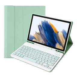 Estojo protetor portátil removível para tablet com slot para caneta teclado BT compatível com Samsung Tab A7 Lite 8.7/T220/T225 Verde