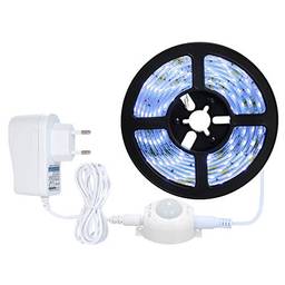 Cigooxm Luzes de tira LED 3.28 pés 6500K luz de fita branca legal com sensor de movimento Luz de fita impermeável flexível com fita adesiva Iluminação de corda para cozinha doméstica sob o quarto do a
