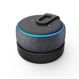 Base de bateria GGMM D3 para Alexa Echo Dot 3ª geração, uso livre Amazon Echo Dot 3rd na cozinha, banheiro, varanda ou jardim, Branca 5200mAh (Apenas acessórios, não Alexa Echo Dot 3)