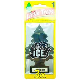 3x Aromatizante Little Trees Black ice - Refrescante