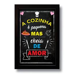 Quadro Decorativo Frase Amor Para Cozinha 33x43 cm