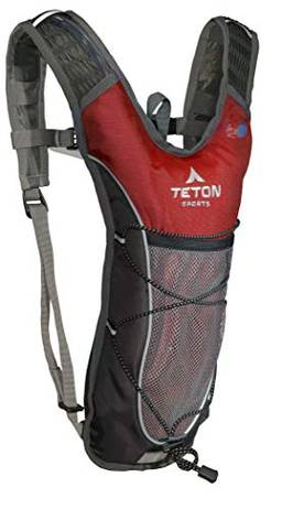 TETON Sports Pacote de hidratação TrailRunner 2.0; mochila para caminhadas, corrida e ciclismo; bexiga de hidratação gratuita de 2 litros; vermelha, 41 cm x 26 cm x 0,7 cm