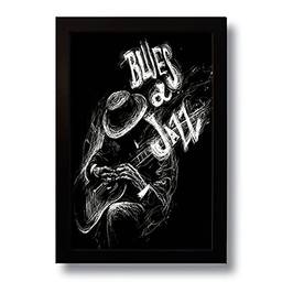 Quadro Decorativo Música Blues e Jazz 33x43 cm